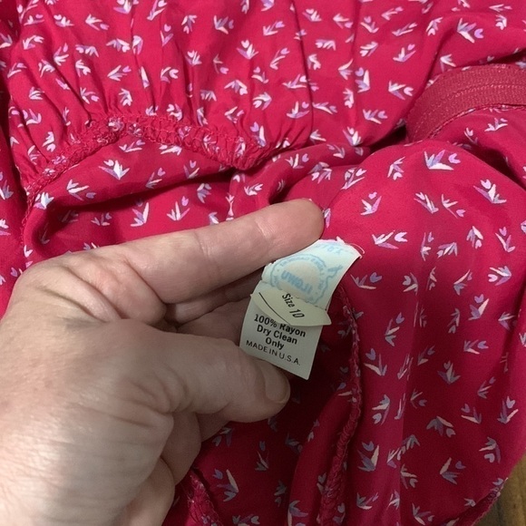 Vintage Karin Stevens by Steven Stoller pink floral dress - Picture 14 of 16